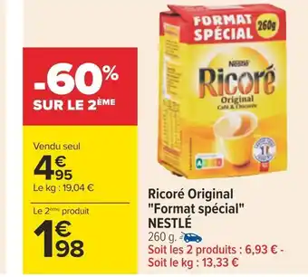 Carrefour Nestlé ricoré original format spécial offre