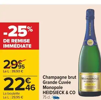 Heidsieck & co champagne brut grande cuvée monopole