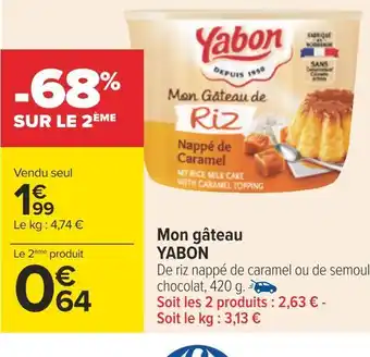 Carrefour Yabon mon gâteau offre