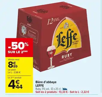 Carrefour Market Leffe bière d’abbaye offre
