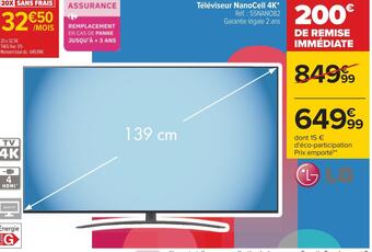 Carrefour Lg téléviseur nanocell 4k offre