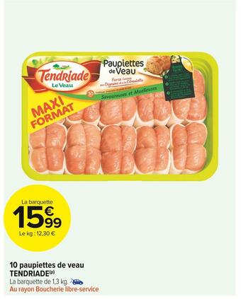 Tendriade 10 paupiettes de veau