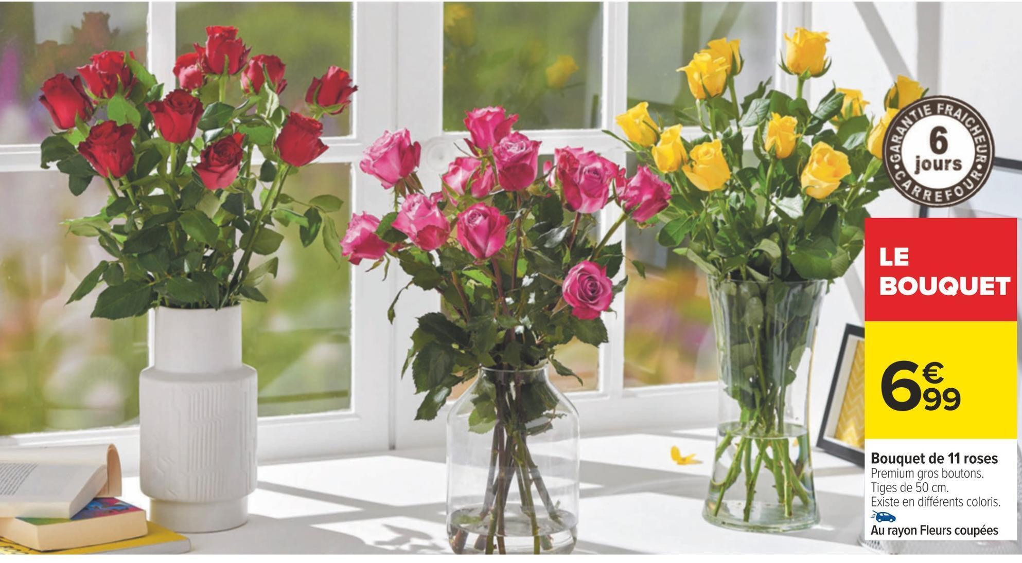 Carrefour Bouquet de 11 roses offre