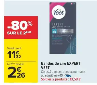 Veet bandes de cire expert