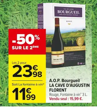 Carrefour Market La cave d’augustin florent a.o.p. bourgueil offre