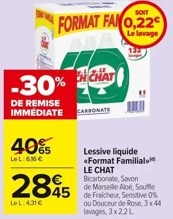 Le chat lessive liquide format familial(d)
