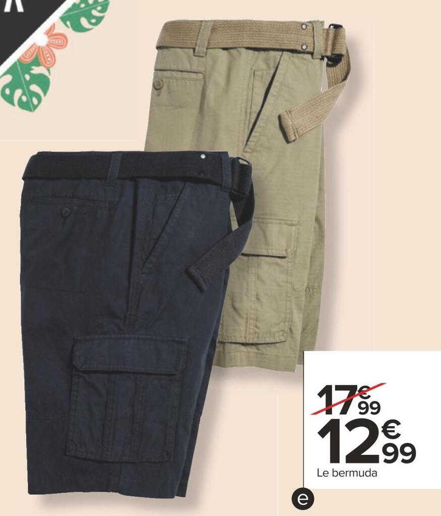 Bermuda homme tex discount carrefour