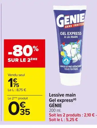 Carrefour Market Génie lessive main gel express(d) offre