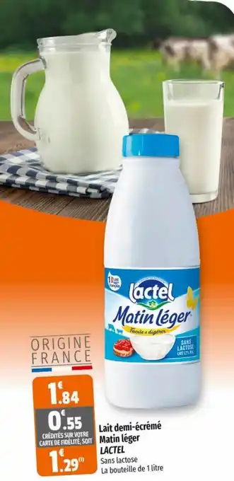 Lait demi-écrémé Matin léger LACTEL