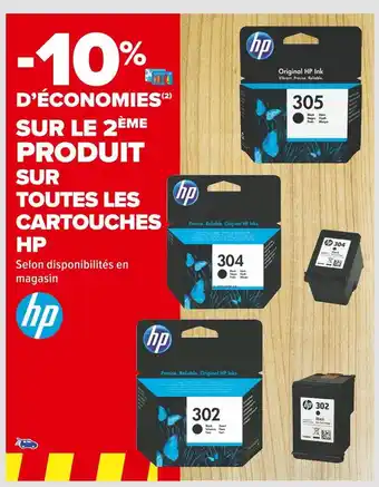 Hp -10% dâĂ©conomies sur le 2Ăšme produit sur toutes les cartouches hp