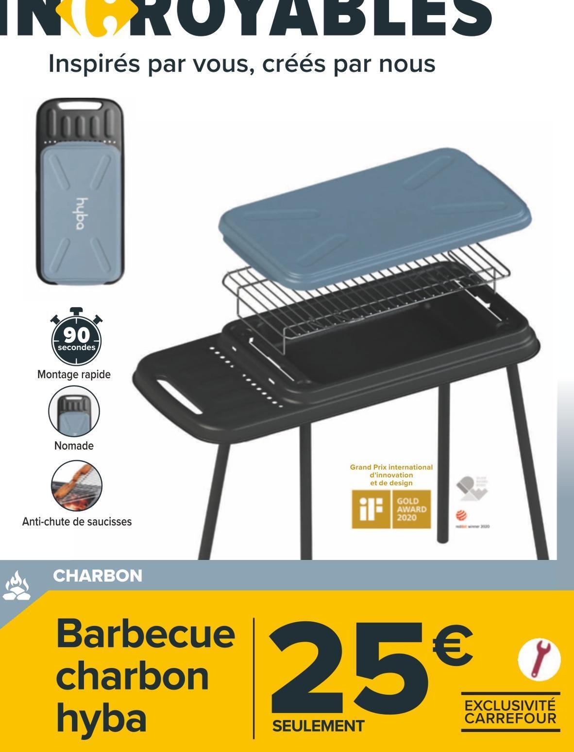 Carrefour Barbecue charbon hyba offre