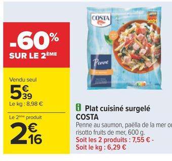 Carrefour Costa plat cuisiné surgelé offre