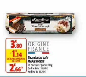 Tiramisu au café MARIE MORIN