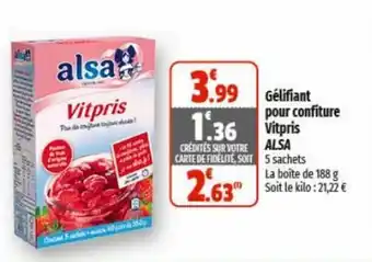 Gelifiant pour confiture Vitpris ALSA