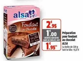 Préparation pour fondant au chocolat ALSA