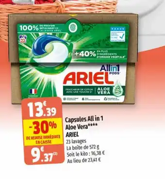 Coccinelle Express Capsules All in 1 Aloe Vera* ARIEL offre