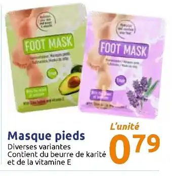Action Masque pieds offre