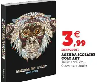 Hyper U Agenda Scolaire Colo Art offre