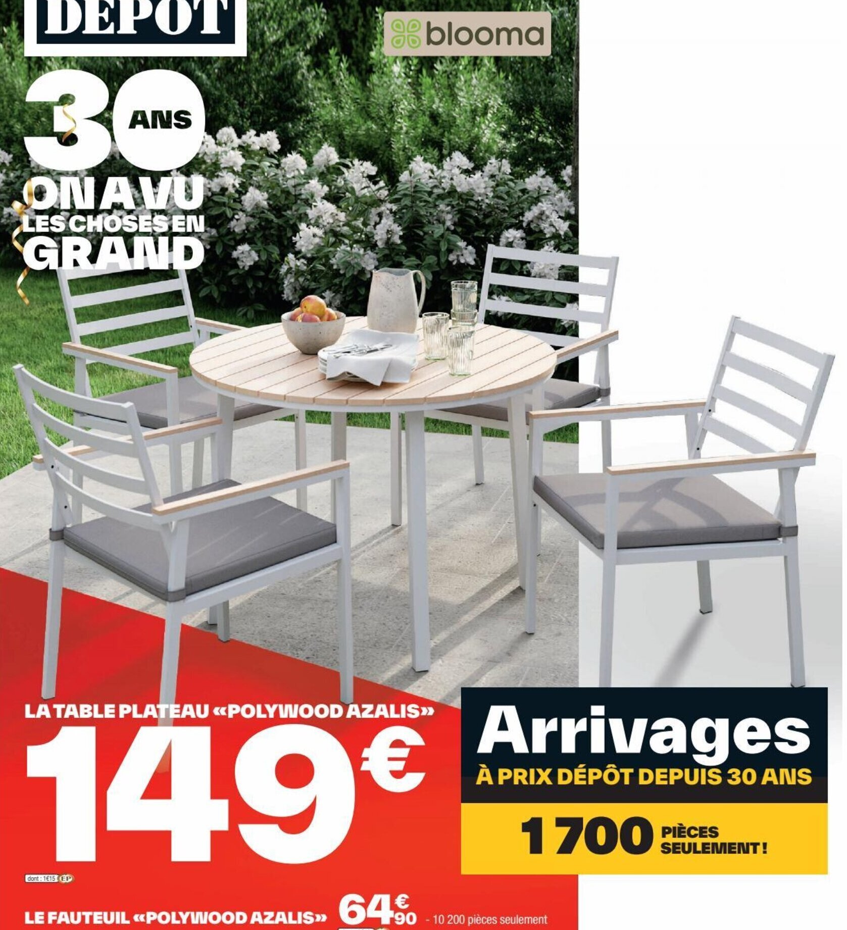 Brico Dépôt LE FAUTEUIL «POLYWOOD AZALIS>>> offre