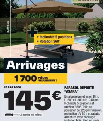 Brico Dépôt PARASOL DÉPORTÉ "ASARA" offre