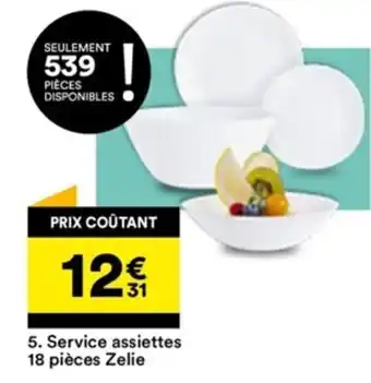 BUT 5. Service assiettes 18 pièces Zelie offre