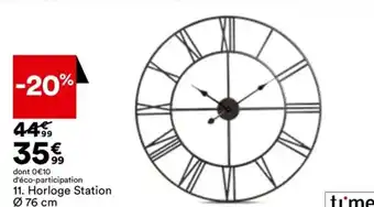 BUT Horloge Station time Ø 76 cm offre