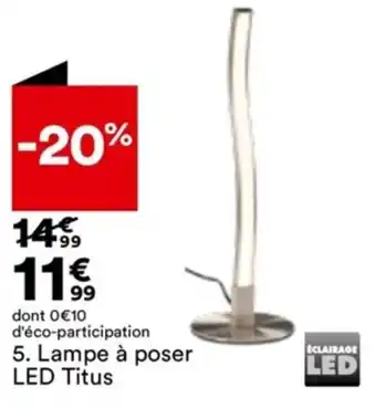 BUT Lampe à poser LED Titus offre
