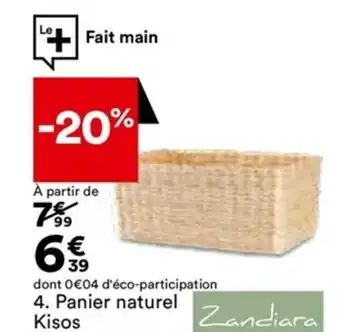 BUT Panier naturel Kisos offre