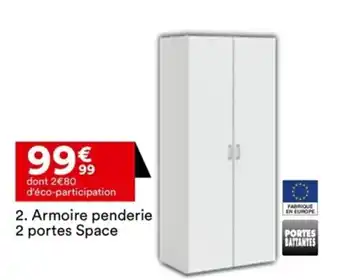 BUT 2. Armoire penderie 2 portes Space offre