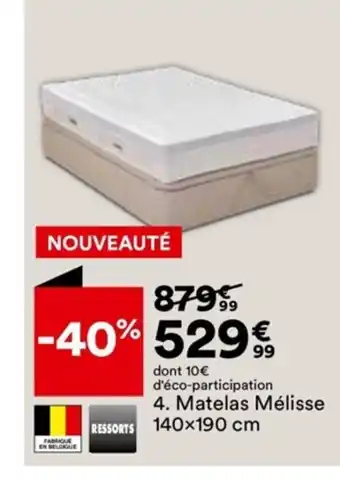 BUT 4. Matelas Mélisse RESSORTS 140x190 cm offre