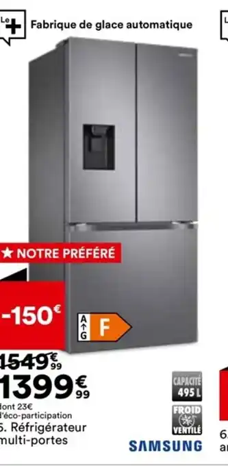 BUT Réfrigérateur INDESIT multi-portes offre
