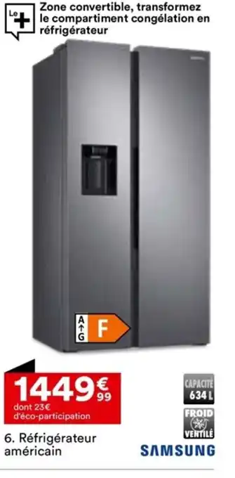 BUT 6. Réfrigérateur américain offre