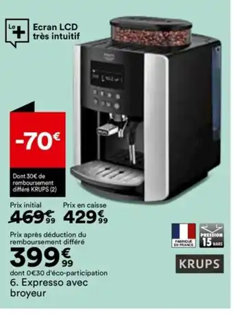 BUT 6. Expresso avec broyeur offre