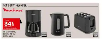 13. Cafetière, bouilloire ou grille-pain