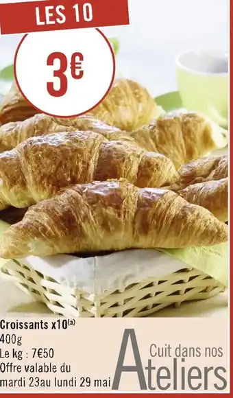 Casino Supermarchés Croissants x10(a) 400g offre