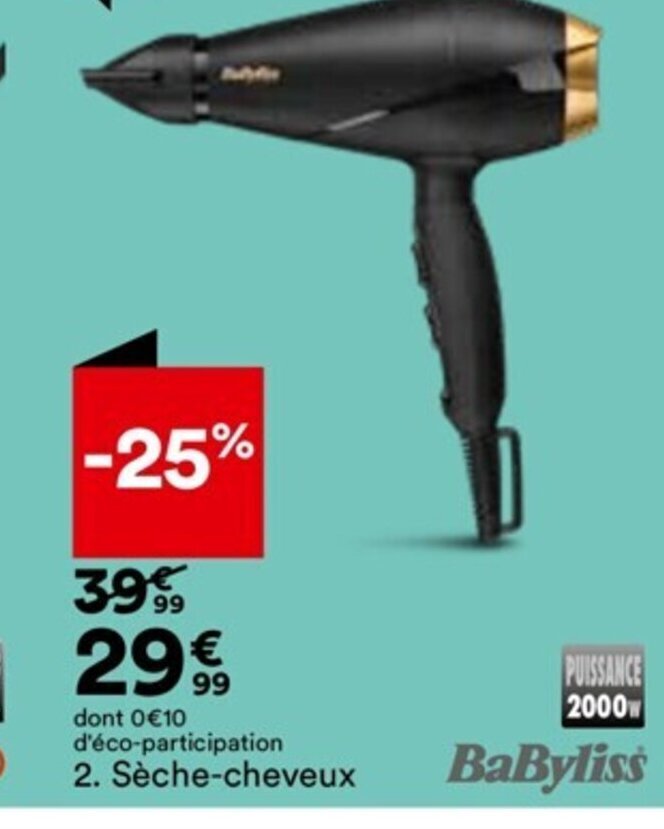 BUT 2. Sèche-cheveux offre