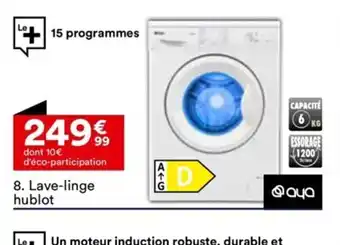 8. Lave-linge hublot