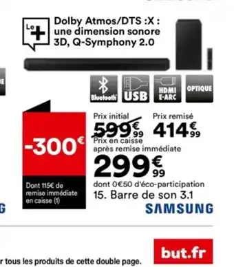 BUT Barre de son offre