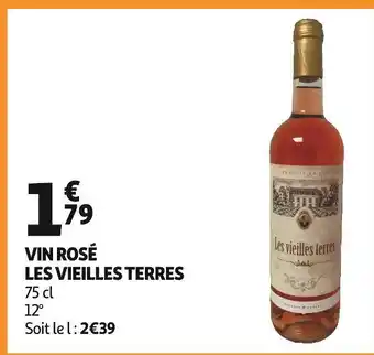 Auchan Les vieilles terres vin rosé offre