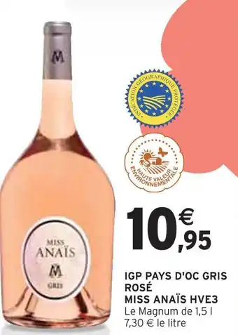 Intermarché Miss anaïs igp pays d'oc gris rosé hve3 offre