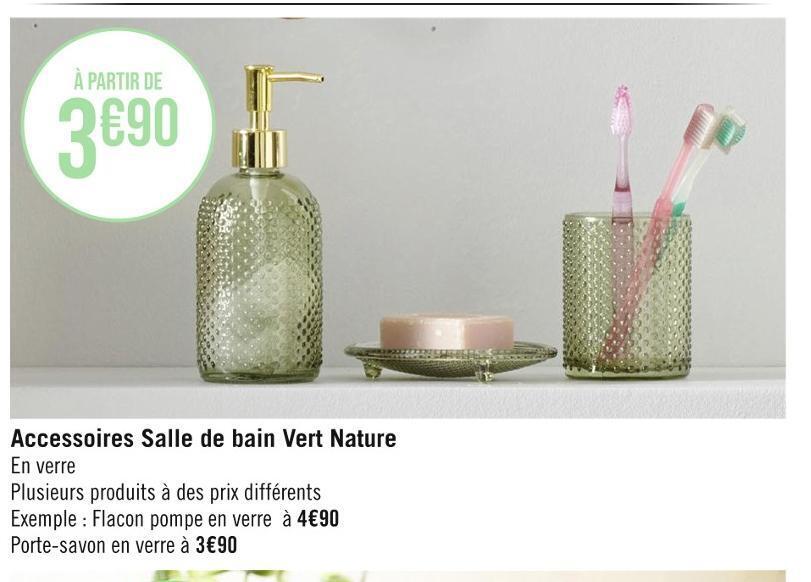 Casino Hyperfrais Accessoires salle de bain vert nature offre