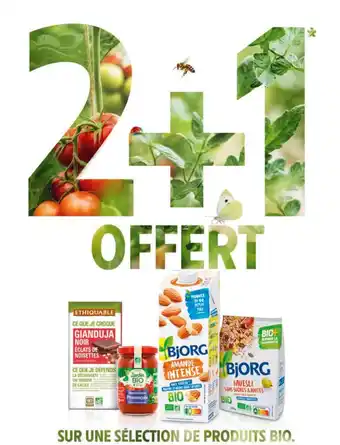 Intermarché Bjorg / jardin bio 2+1 offert sur une selection des produits bio bjorg et jardin bio offre