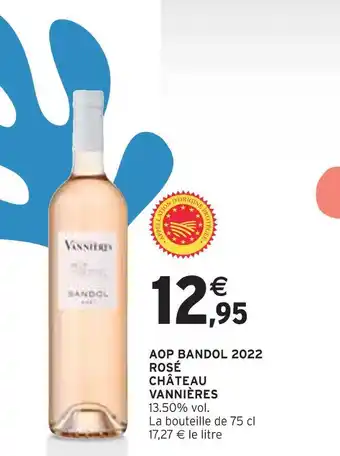 Château vannières aop bandol 2022 rosé