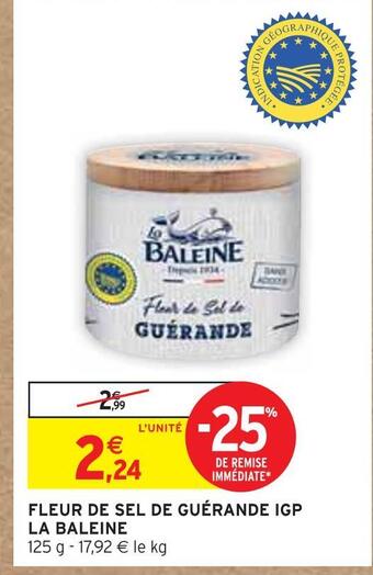 Intermarché La baleine fleur de sel de guérande igp offre