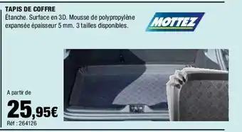 Autobacs Tapis de coffre offre