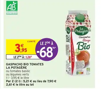 La potagĂšre gaspacho bio tomates