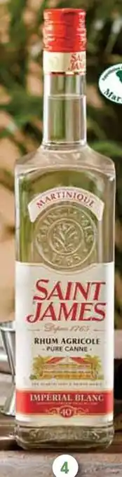 Intermarché Saint james rhum agricole blanc impérial offre