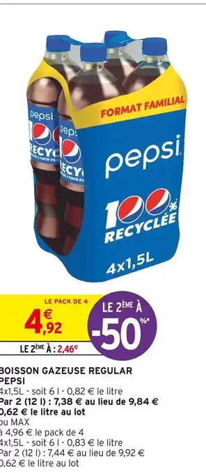 Intermarché Pepsi boisson gazeuse regular offre