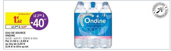 Intermarché Ondine eau de source offre