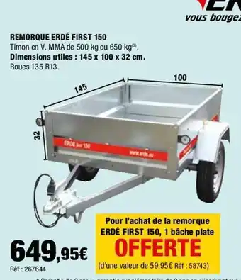 Autobacs Remorque erdé first 150 offre